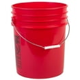 Premium 5 Gallon Bucket with Gamma Seal Lid, HDPE, Red