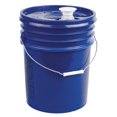 Premium 5 Gallon Bucket with Rieke Lid, HDPE, Blue, 6 Pack