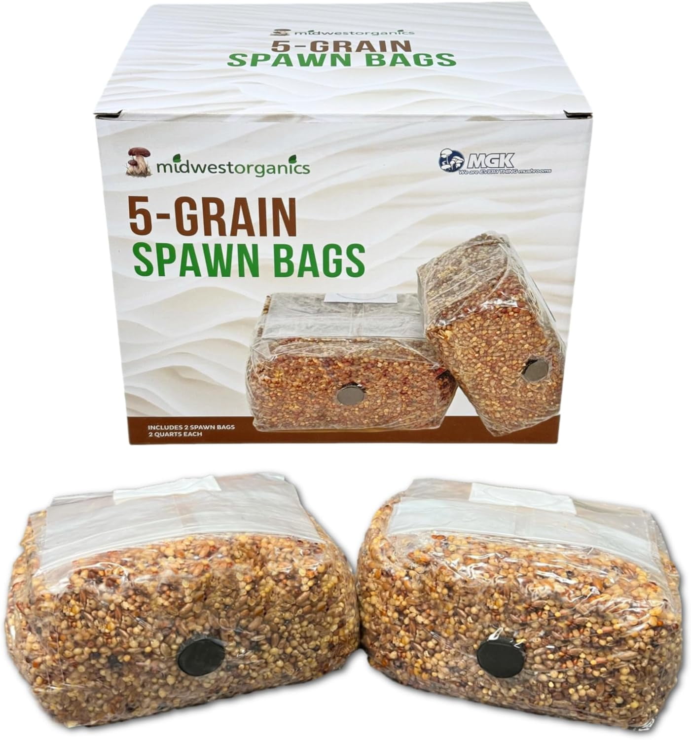 Premium 5-Grain Mushroom Spawn Bags | Sterilized Grain Spawn ...
