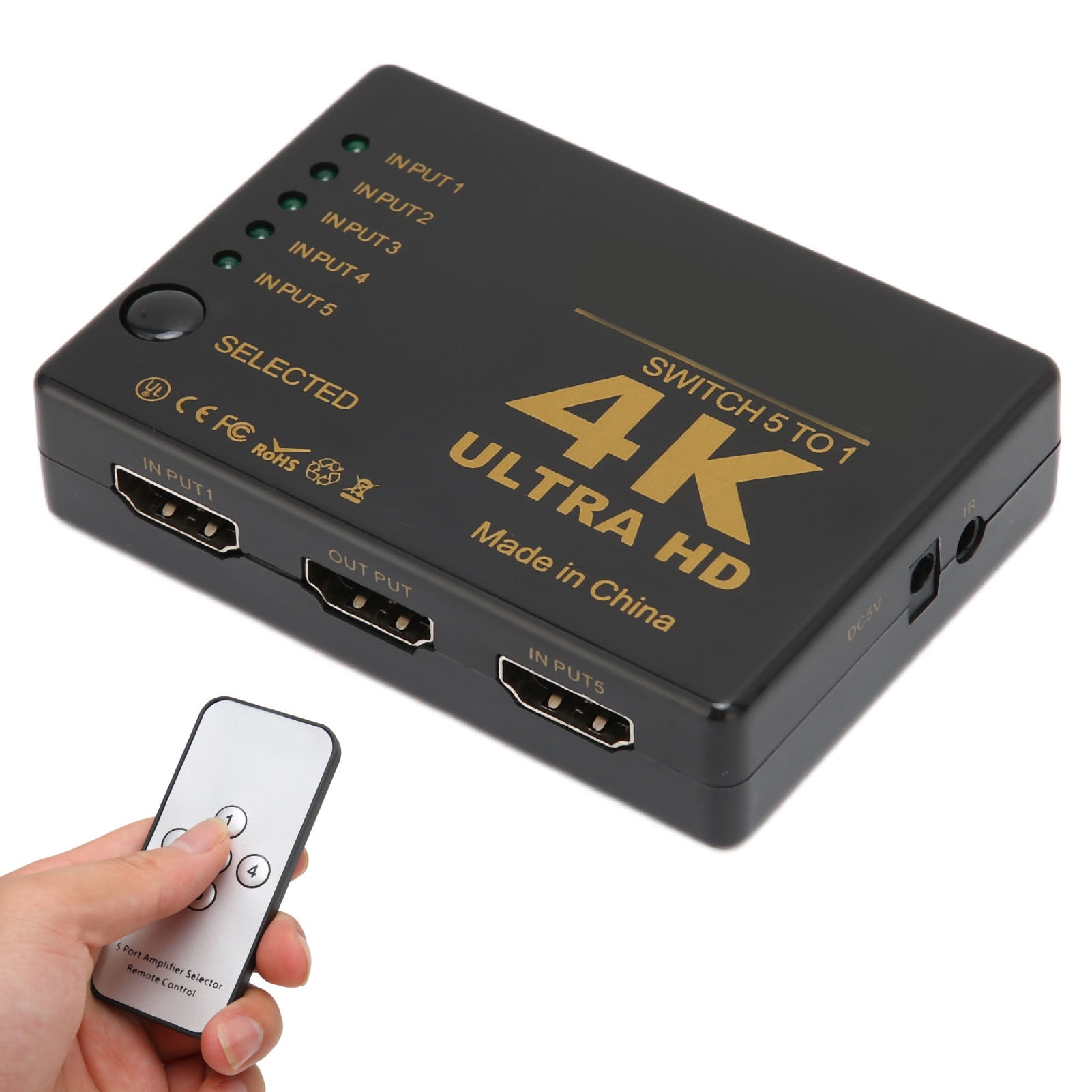 Premium 5 Port HD Multimedia Interface Switcher 4K 2K 30Hz Video ...