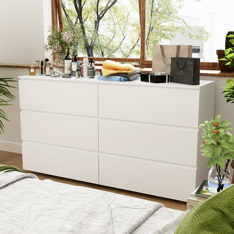 HOMECHO Drawer Double Dresser, White Reviews Wayfair, 55 OFF