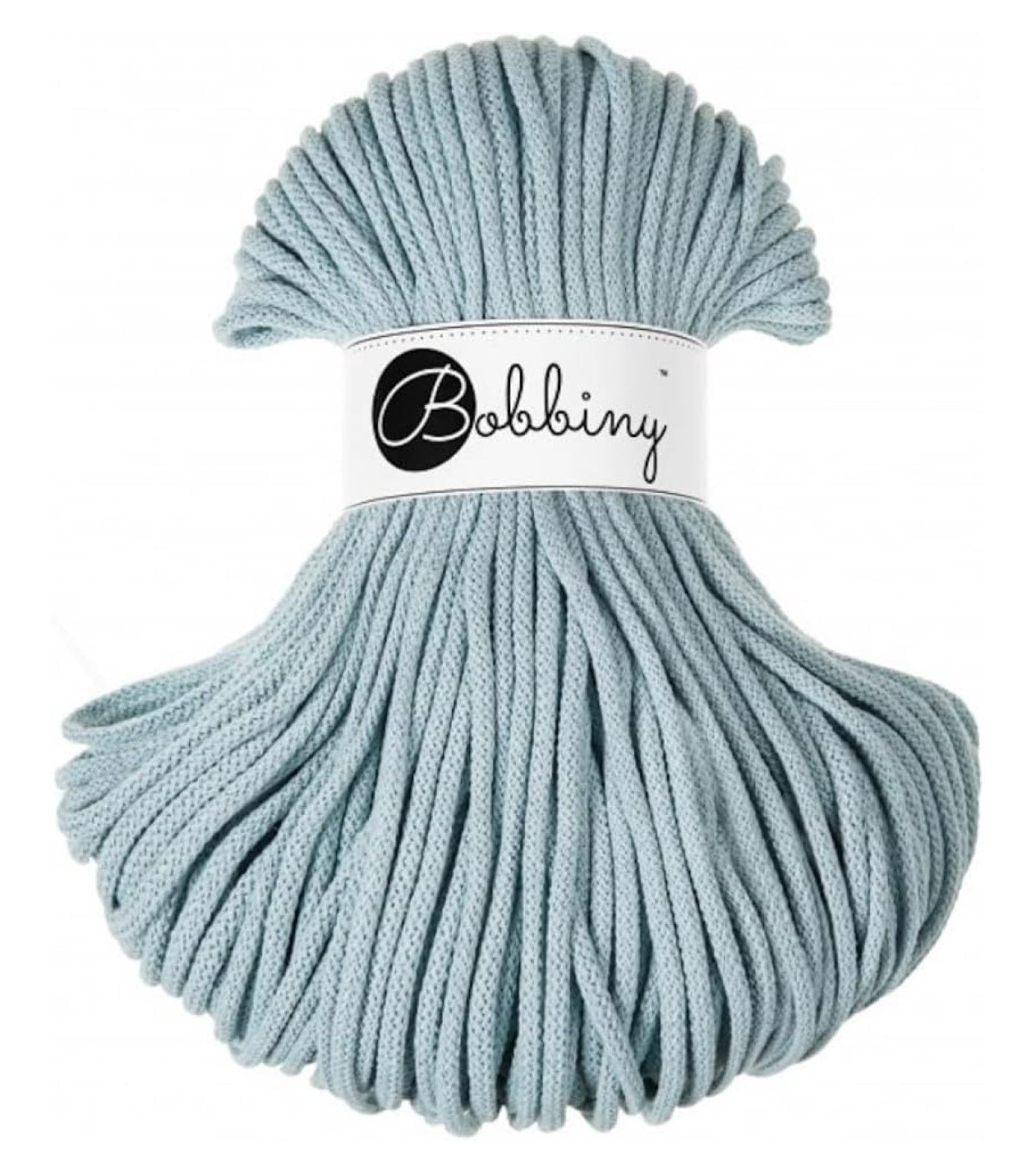 Premium 5mm Braided Macrame Cord (Misty) 108yds/330ft (100% Recycled Cotton)