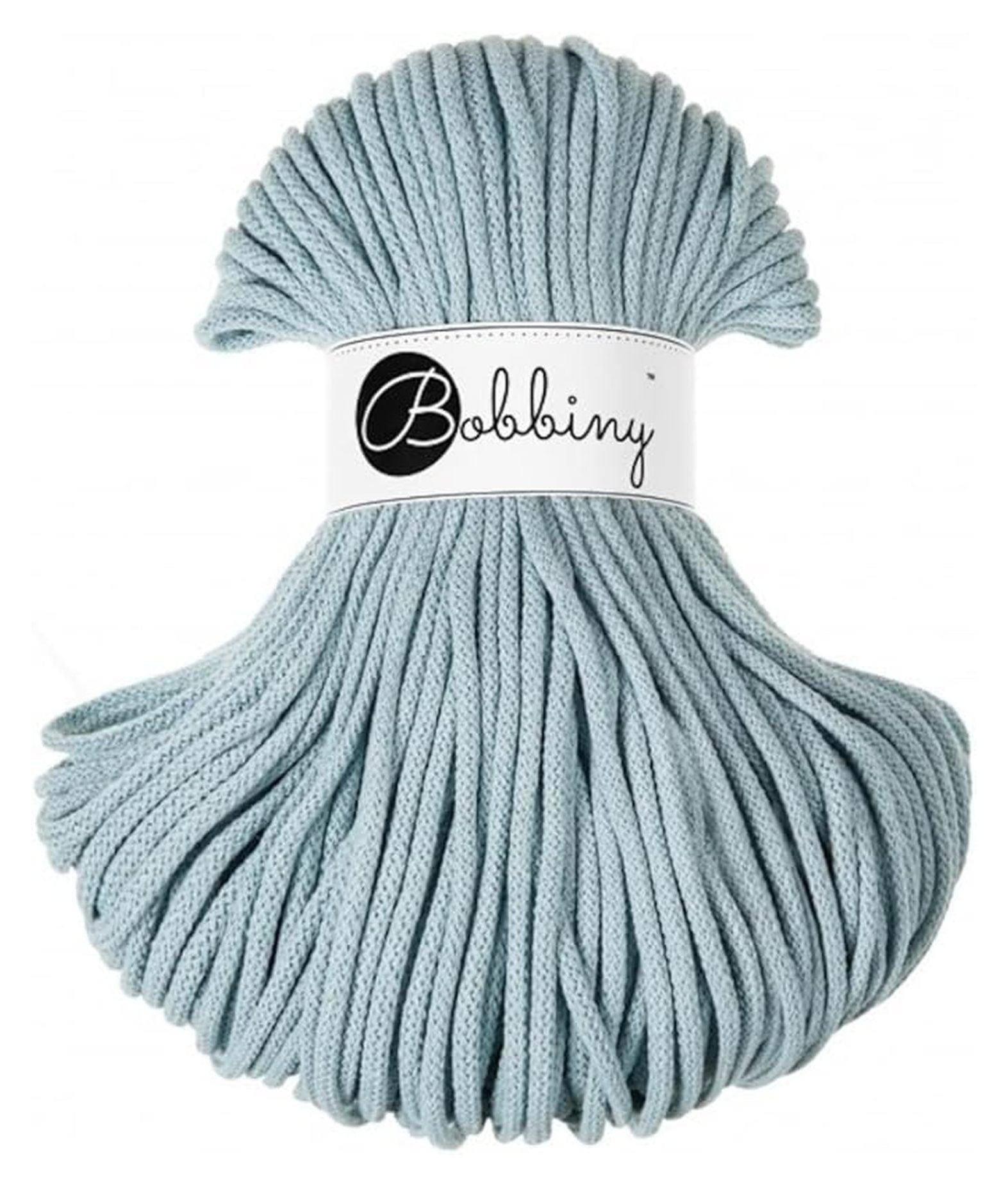 Premium 5mm Braided Macrame Cord (Misty) 108yds/330ft (100% Recycled Cotton)