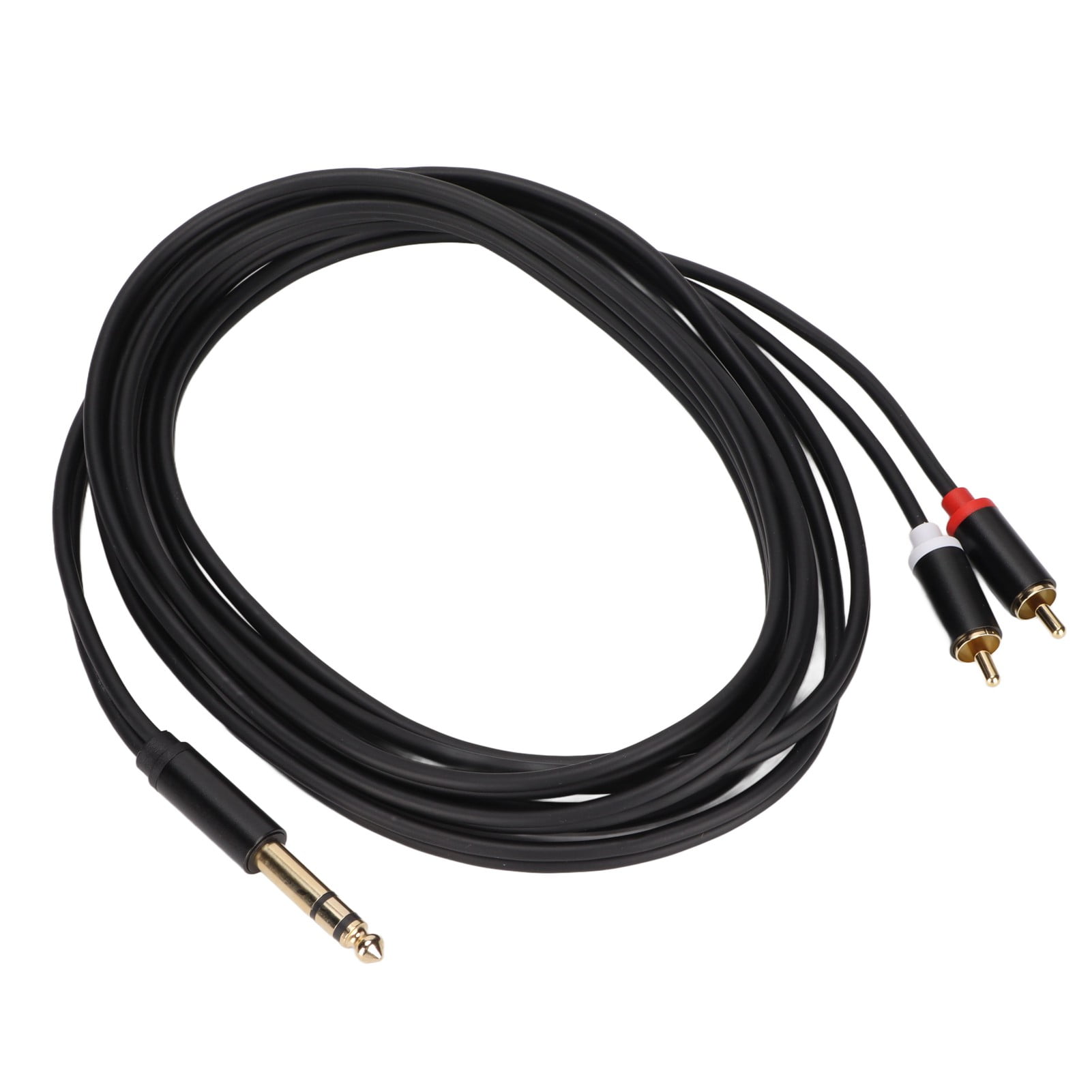 Premium 6.35mm 1/4 Inch Male to 2 RCA Male Stereo Audio Adapter Y ...