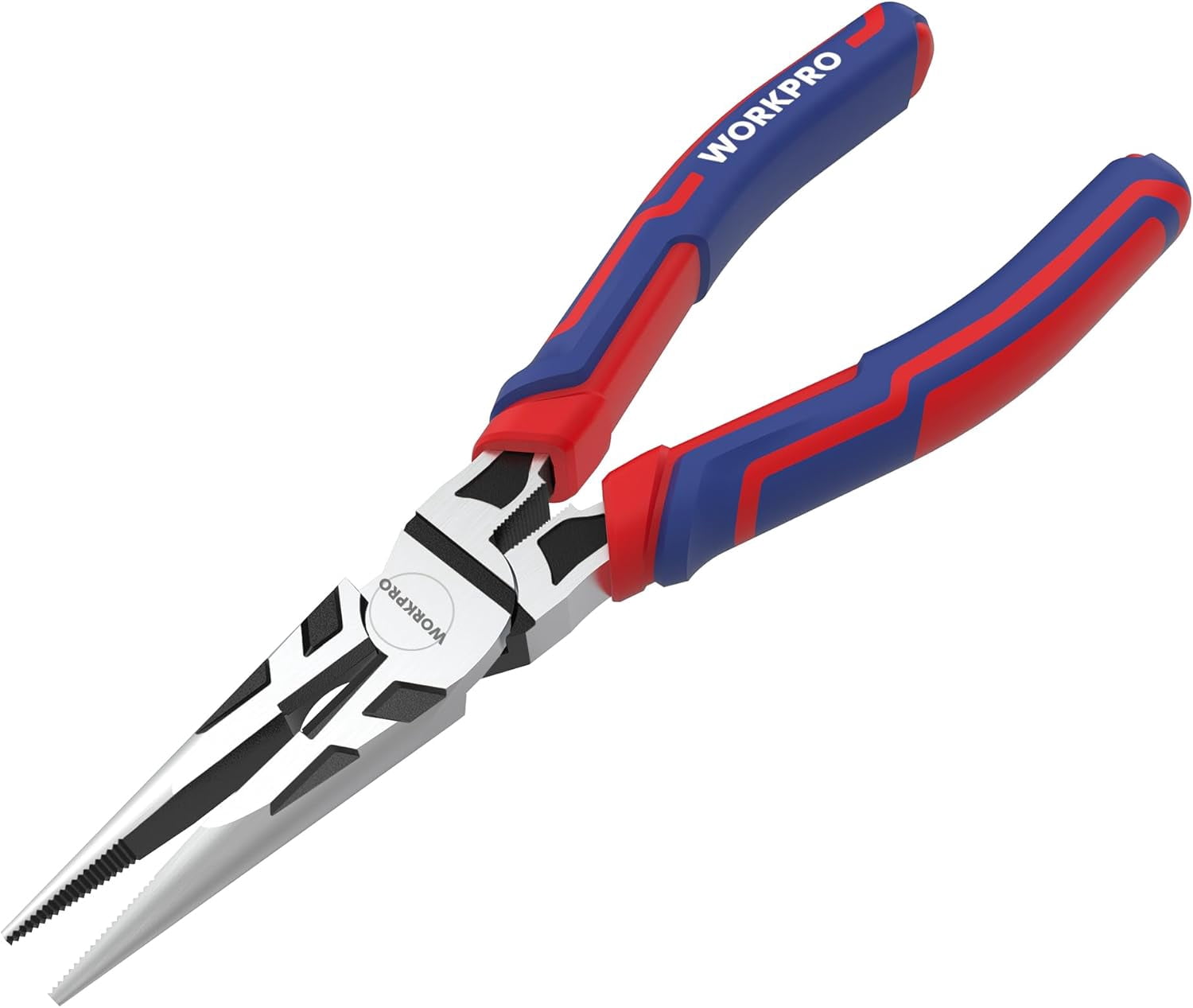 Premium 6” Needle Nose Pliers, Paper Clamp Precision, Heavy-Duty CRV Steel, Soft Grip with Wire Cutter, Long Nose Cutting Pliers
