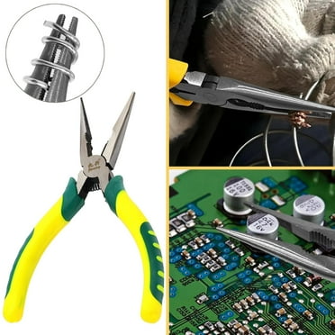 Premium 6” Needle Nose Pliers, Paper Clamp Precision, Soft Grip with Wire Cutter, Long Nose Cutting Pliers – Multi Functional Tool For Wire Stripping Cutting & Gripping