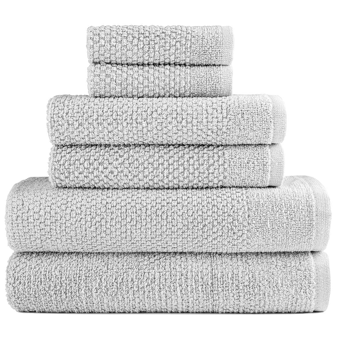 Premium 6 Piece Essential Bath Towel Set Green Design Colorfast and Durable 100 Ringspun Egyptian Cotton Exceptional Strength and Absorbency 500 GSM Weight Includes 2 Bath Towels 2 Hand T Walmart Busi...