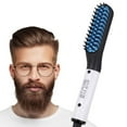 thumbnail image 1 of 2-in-1 Hair and Beard Straightener Brush for Men – Electric Heated Comb with Anti-Scald Design, 1 of 4