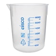 thumbnail image 1 of Premium 600mL Beaker - Polypropylene Plastic, Blue Screen Printed, 50mL Graduations, Eisco Labs, 1 of 2
