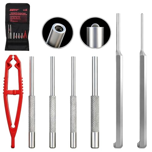 Premium 7-Piece Roll Pin Starter Punch and Bolt Catch Install Punch Set - 1/16, 5/64, 3/32, 1/8-inch$$Tools & Hardware Other