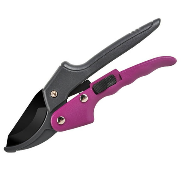 Premium 8 Inch Garden Clippers, 3 Times Easy To Work, Arthritis Weak Hand Snips (Pulley Lever -Pruners- Purple) - Style 1
