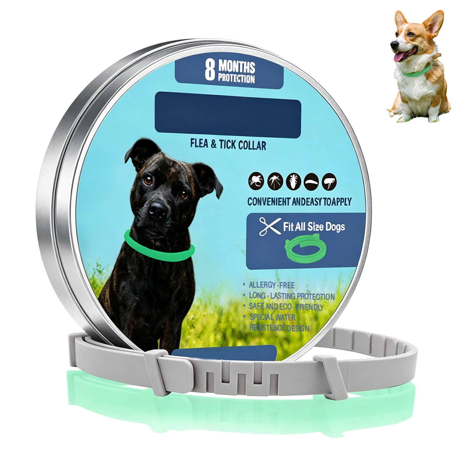 Premium 8 Months Protection Flea and Tick Repellent Collar for Dogs and ...