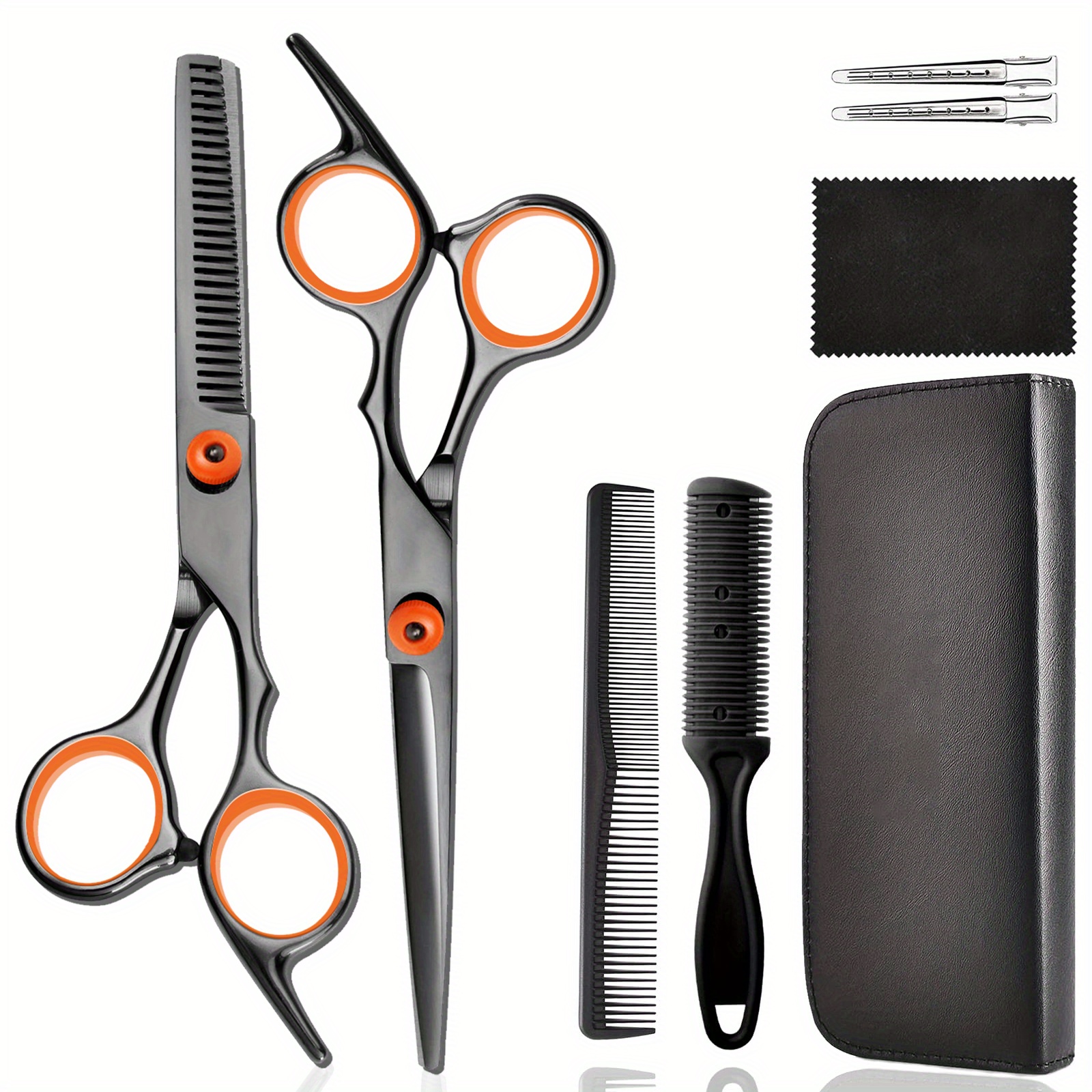 Premium 8Piece Haircutting Scissors Set UltraSharp Professional