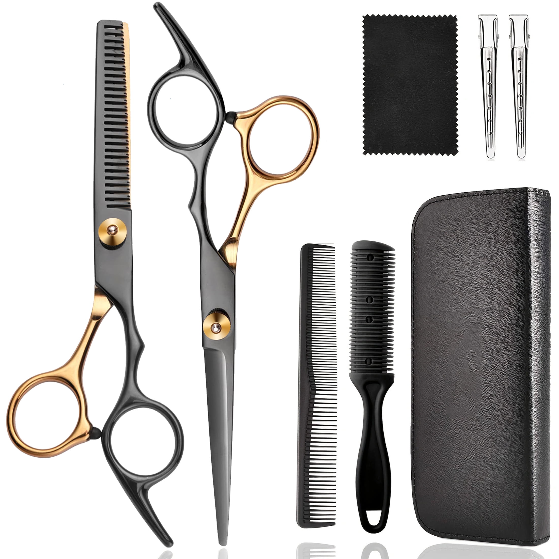 Premium 8Piece Haircutting Scissors Set UltraSharp Professional