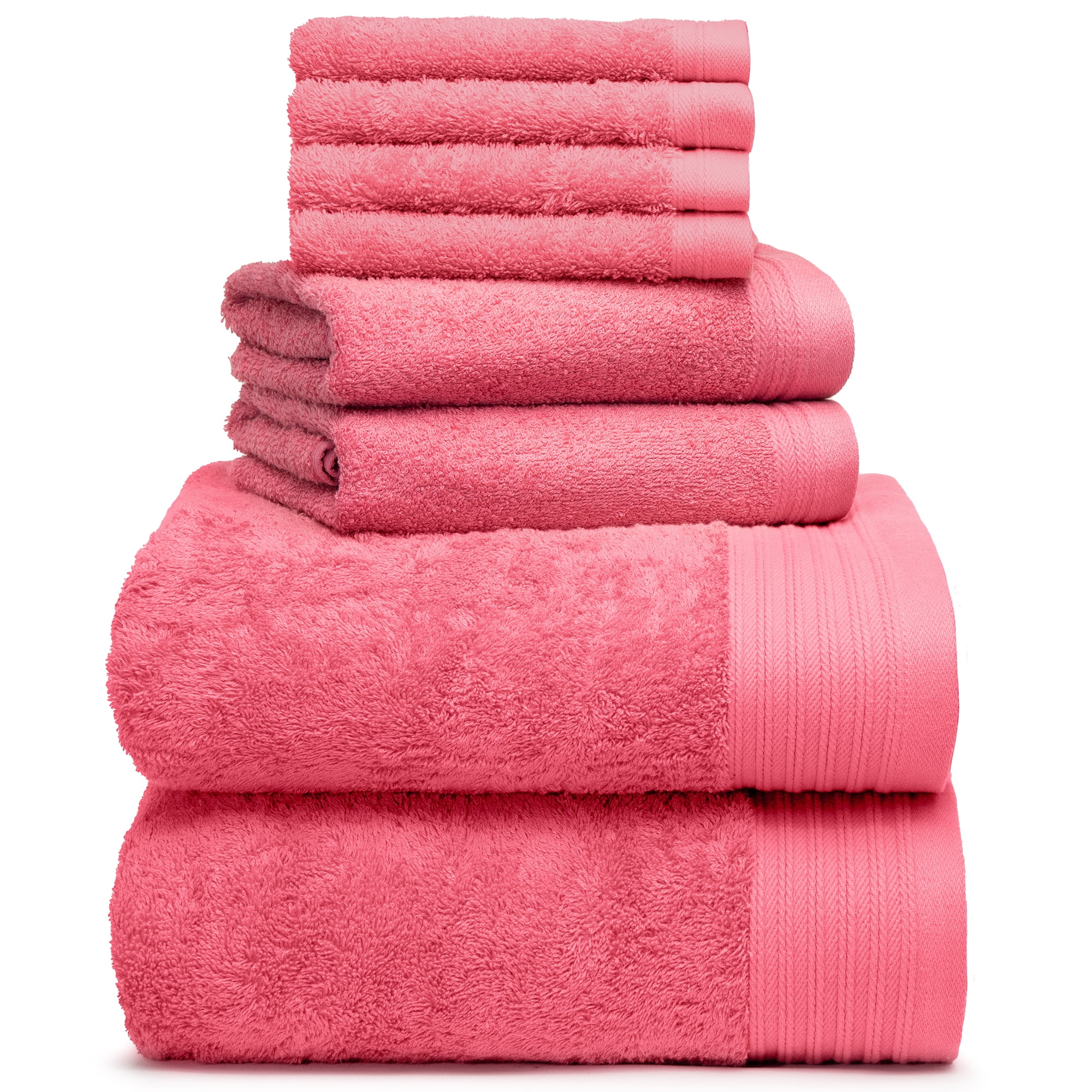 Premium 8 Pieces Towel Set including 2 Bath Towels 30" x 56", 2 Hand