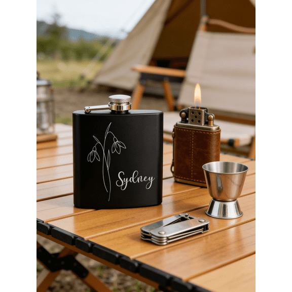 Premium 8oz 304 Stainless Steel Hip Flask, Leak-Proof Liquor Flask with Funnel, Portable Whiskey Flask for Men & Women, Outdoor Camping, Hunting, Groomsmen Gifts