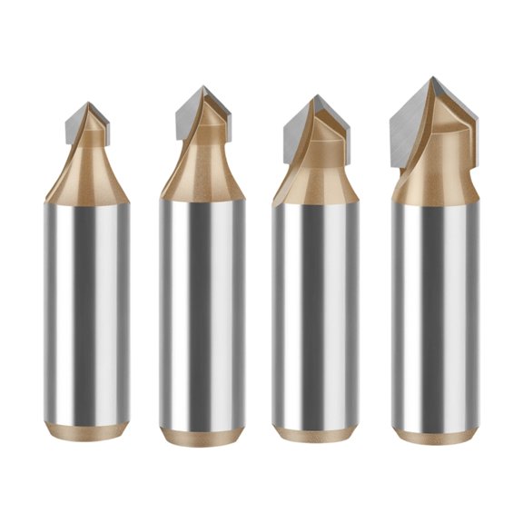 Premium 90°V Router Bit 12mm Alloy Shank for Wood Carving & Cabinet Detailing