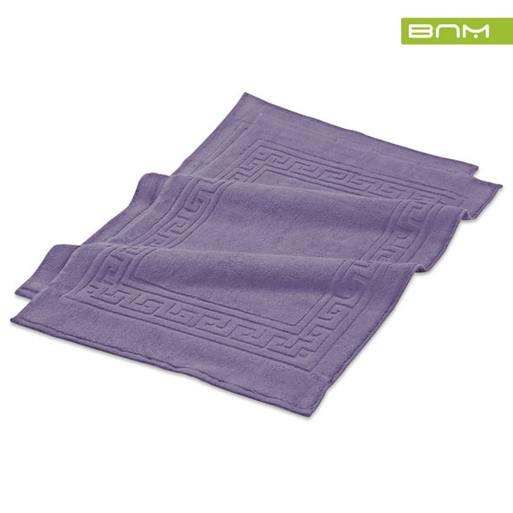 Premium 900 GSM Combed Cotton Solid Fabric Bathroom Mat Set , 22 x 35-Inches (2 Pack), Royal Purple by Blue Nile Mills