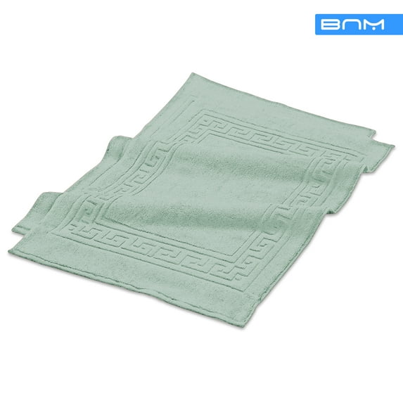 Premium 900 GSM Combed Cotton Solid Fabric Bathroom Mat Set , 22 x 35-Inches (2 Pack), Sage by Blue Nile Mills