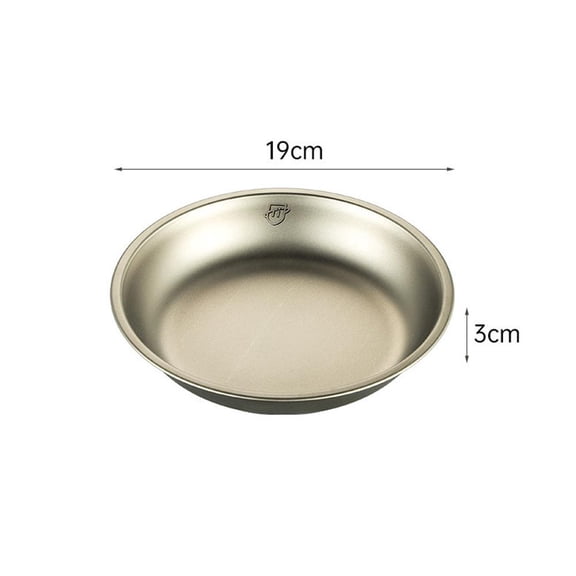 Premium 99% Pure Titanium Camping Plate Set Lightweight Portable Rustproof Durable One Piece Molded Dinner Tray for Outdoor Hiking Backpacking BBQ Easy Clean Non Toxic