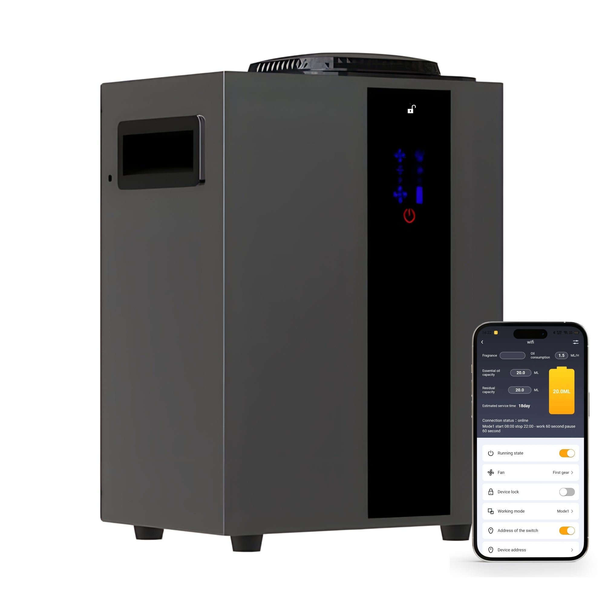 Premium A1000 Smart Bluetooth HVAC Scent Diffuser for Essential Oils