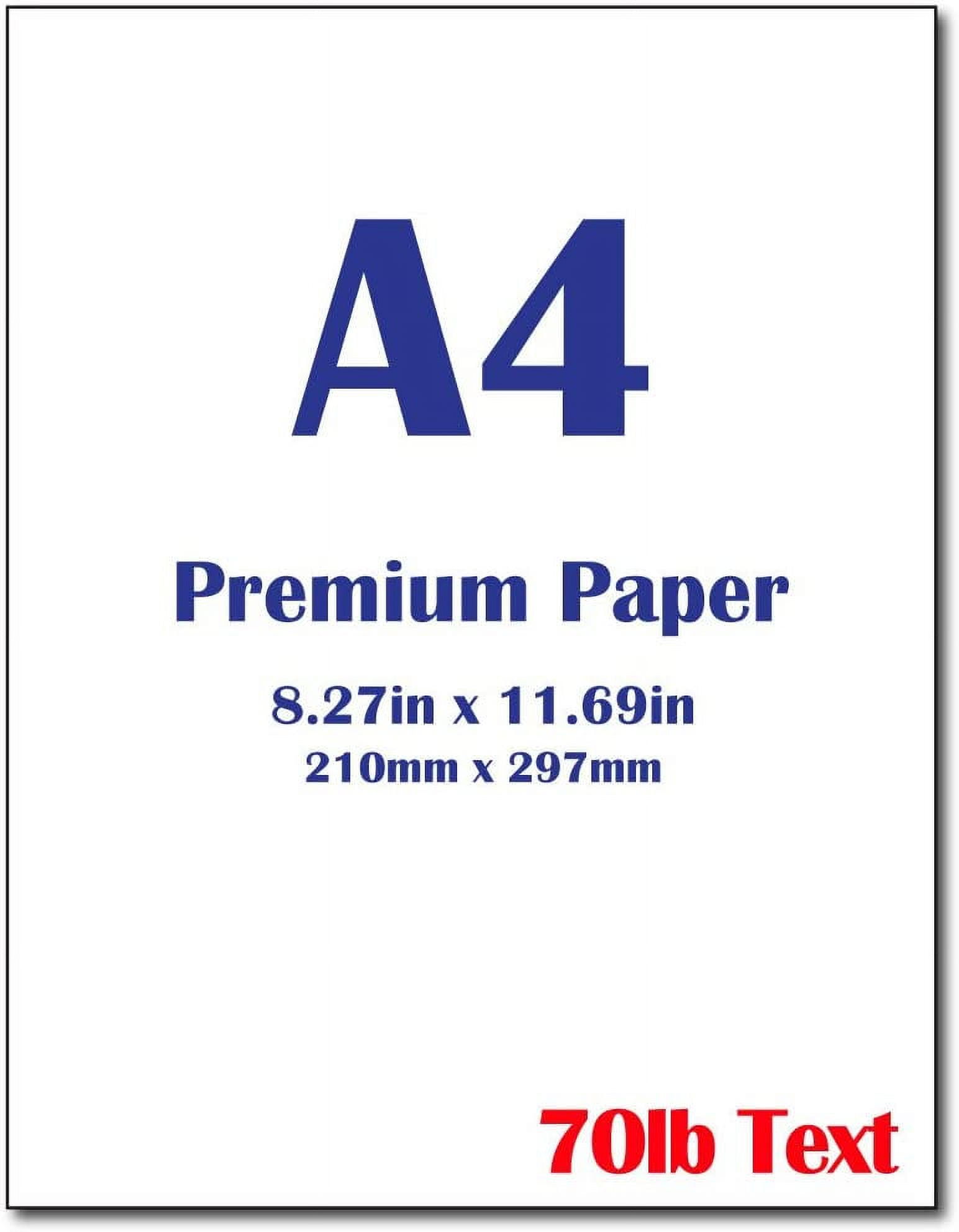 Premium A4 (8.3"x 11.7") Printer Paper - 28lb Bond / 70lb Text (105 gsm) Bright White (100 Sheets)