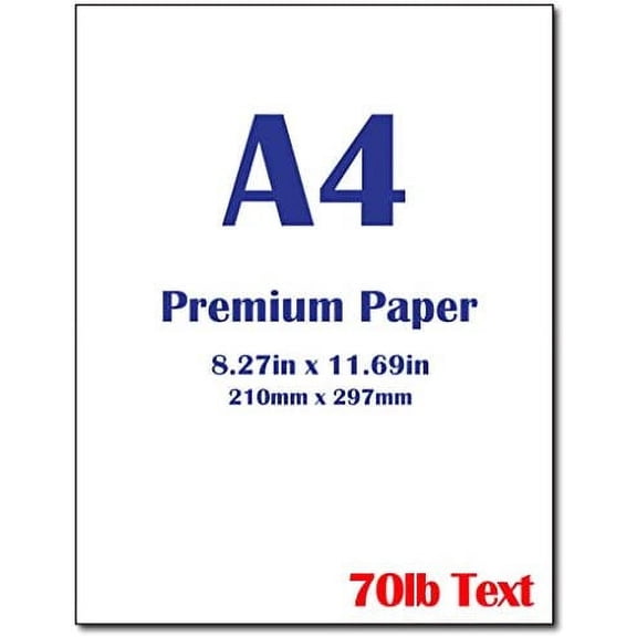 Premium A4 (8.3"x 11.7") Printer Paper - 28lb Bond / 70lb Text (105 gsm) Bright White Paper (40 Sheets)