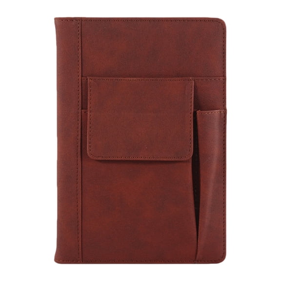 Premium A5 Heavy-Duty Notebook with Wireless Binding, Built-in Bookmark, Durable Faux Leather Cover, and Thick Paper for Professional Note Taking