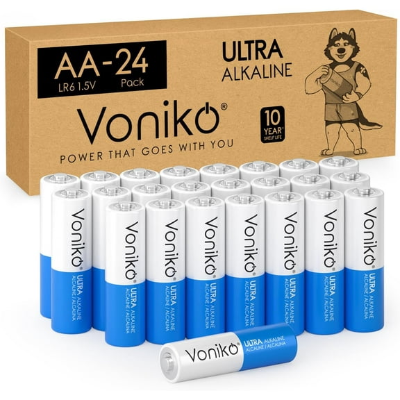Premium AA battery - (24 packs) - Alkaline double A battery - super long-lasting
