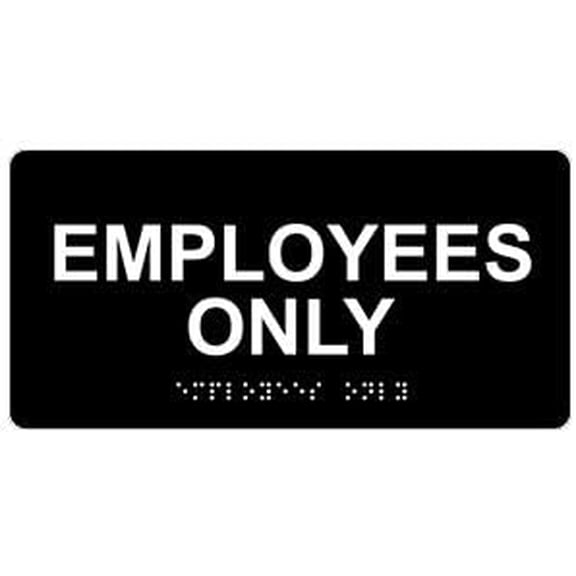 Premium ADA Compliant Employees Only Sign - 8" x 4" Indoor/Outdoor, Easy Installation, High Visibility, Durable Design