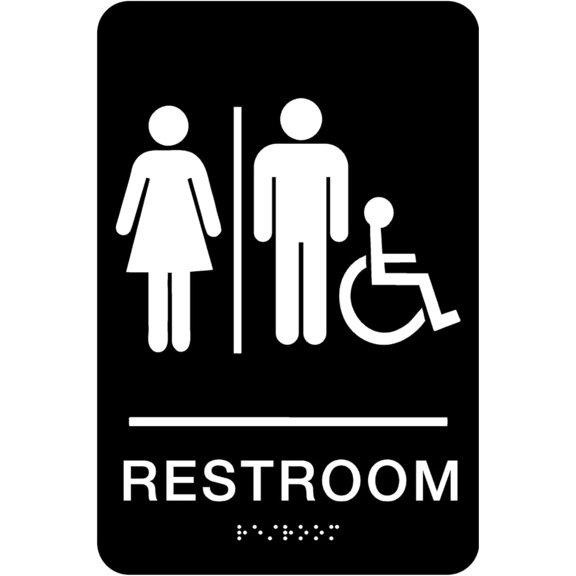 Premium ADA Compliant Women's Wheelchair Accessible Restroom Sign - 6" x 8" Indoor/Outdoor, Easy Installation, High Visibility, Durable Design