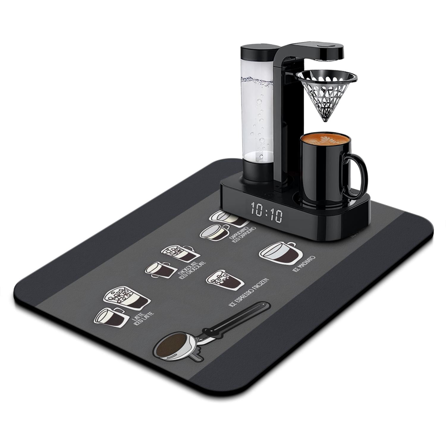 Acidea Coffee Maker Mat - 16x24 Inch Absorbent Countertop Mat, Anti-Slip Rubber Back, Stain Resistant - View #3