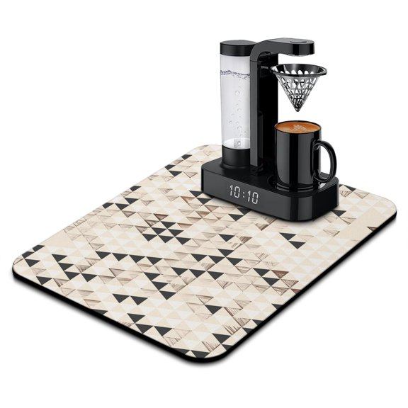 Premium Absorbent Coffee Bar Mat - Eco-Friendly 4-Layer Design with Non-Slip Base for Coffee Machines & Kitchen Countertops