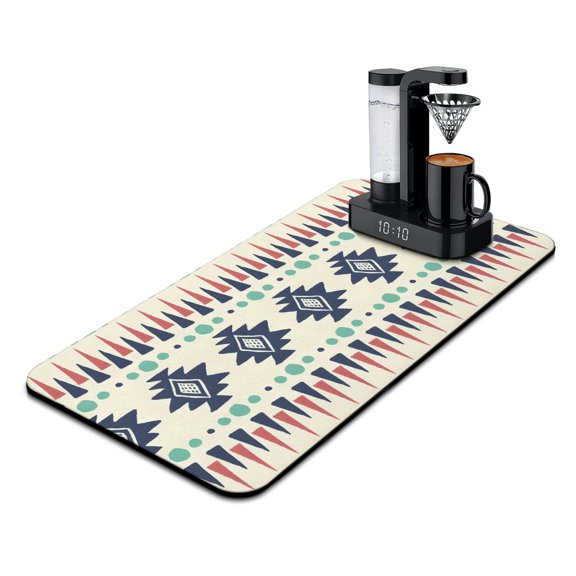 Premium Absorbent Coffee Bar Mat - Eco-Friendly 4-Layer Design with Non-Slip Base for Coffee Machines & Kitchen Countertops