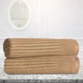 thumbnail image 1 of Premium Absorbent Cotton Bath Sheets Set, Coffee by Blue Nile Mills, 1 of 9