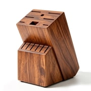 Universal Knife Block Without Knives - 14 Slots Large Bamboo Knife Holder, kitchen knife block for Knife Storage Organizer Brown