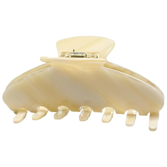 Premium Acetate Hair Claw Clips for Women and Girls, 4 Inch Large Cute Jaw Clip for Thick or Thin Hair, No Snagging and a Secure Grip Hair Clamps(Buttercream)