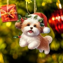 Premium Acrylic Christmas Tree Ornament 2025 - Elegant Hanging Pendant for Holiday Tree, Car Mirror and Home Party Decor Settings