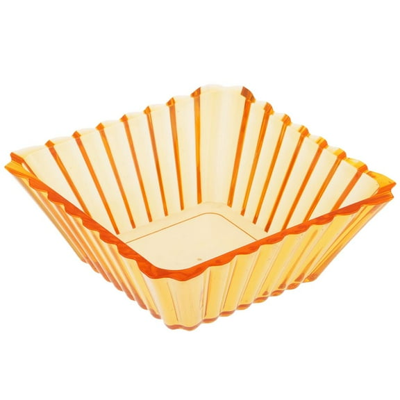 Premium Acrylic Clear Serving Bowl for Popcorn Salad Holding or Daily Using Orange