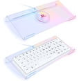 thumbnail image 1 of Premium Acrylic Computer Keyboard Stand,366 Kinds RGB LED Backlit Keyboard Tray,Gaming Keyboard USB Interface Titled Keyboard Stand,Clear Acrylic Tilted Keyboard Riser for Office Desk,Home,Compact, 1 of 5