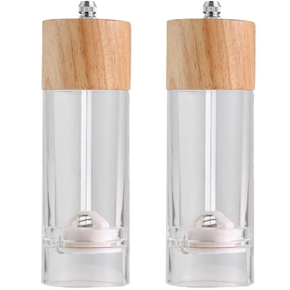 Premium Acrylic Salt And Pepper Grinder Set,manual Salt And