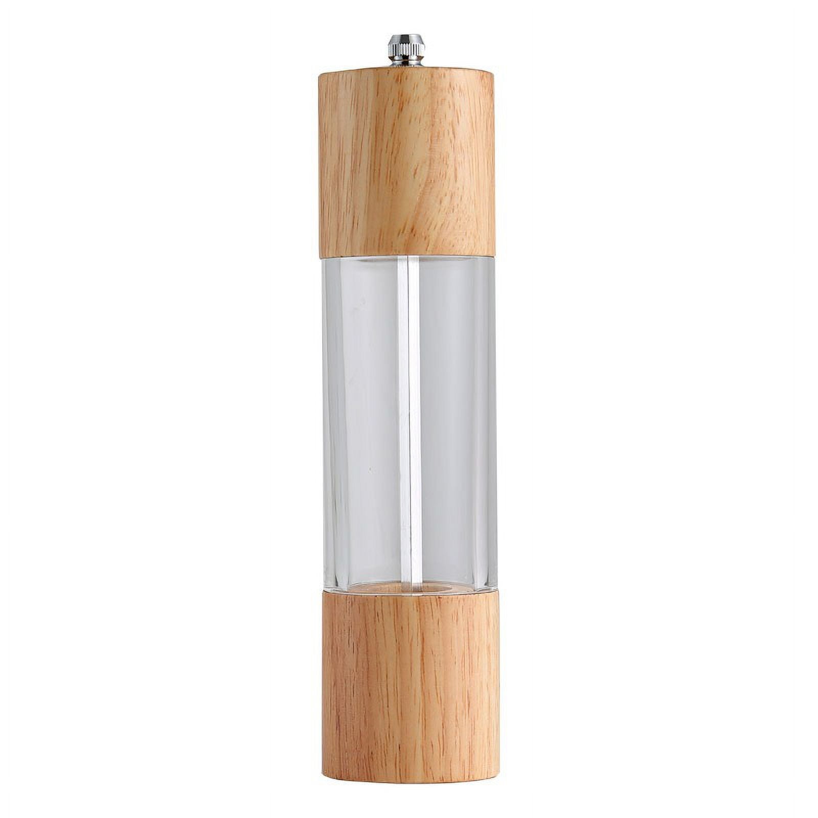 Premium Acrylic Salt and Pepper Grinder Set, Manual Salt and Pepper Mills- Wooden Shakers -8 Inches-Pack of 1