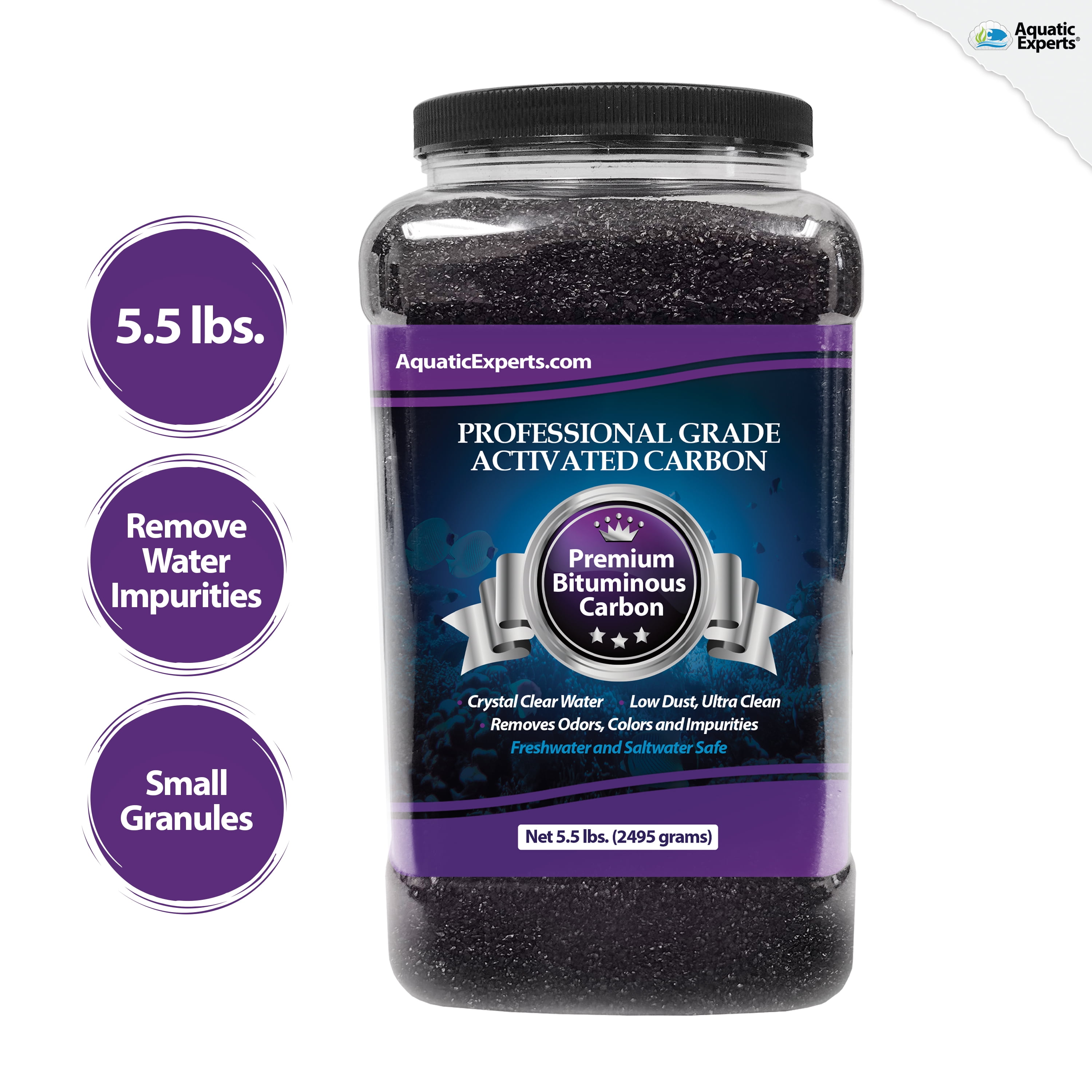 Premium Activated Carbon Aquarium Water Filter Charcoal Media with Fine