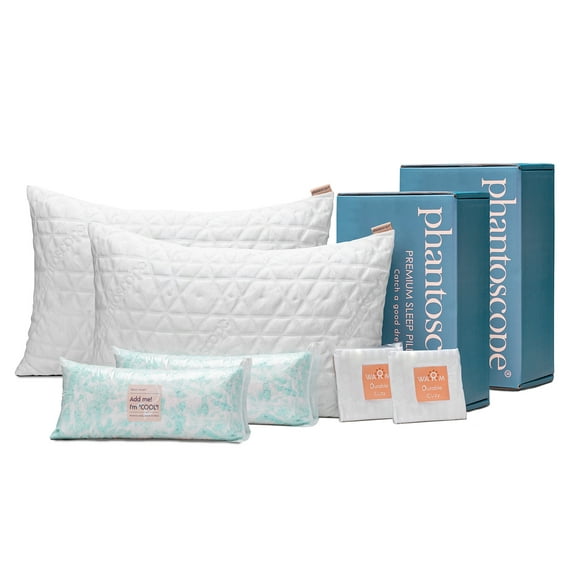 Premium Adjustable Cooling Shredded Memory Foam Bed Pillows for Sleeping, King, 19" x 35", Set of 2