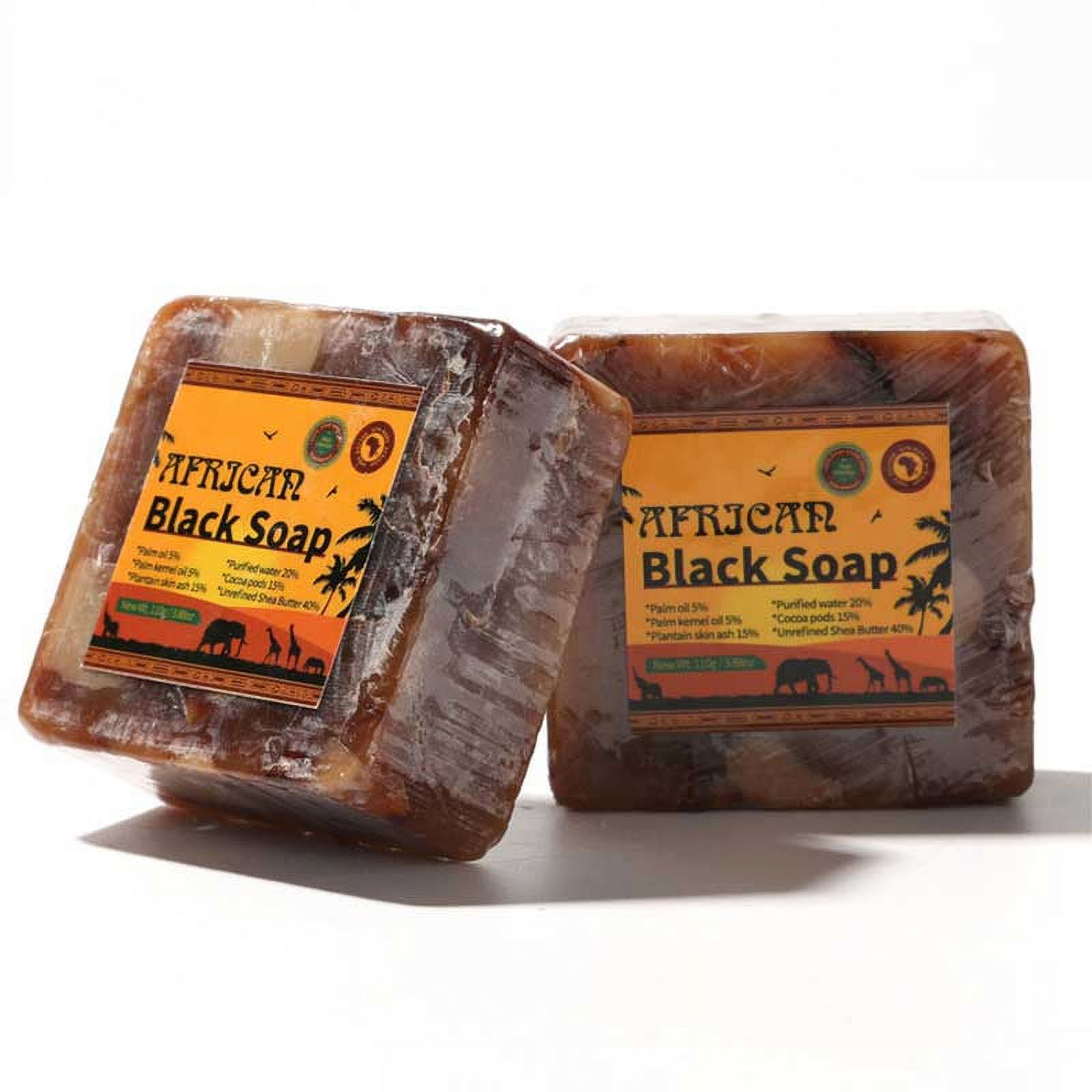 Premium African Black Soap, Raw Organic Soap for Acne, Dry Skin, Rashes