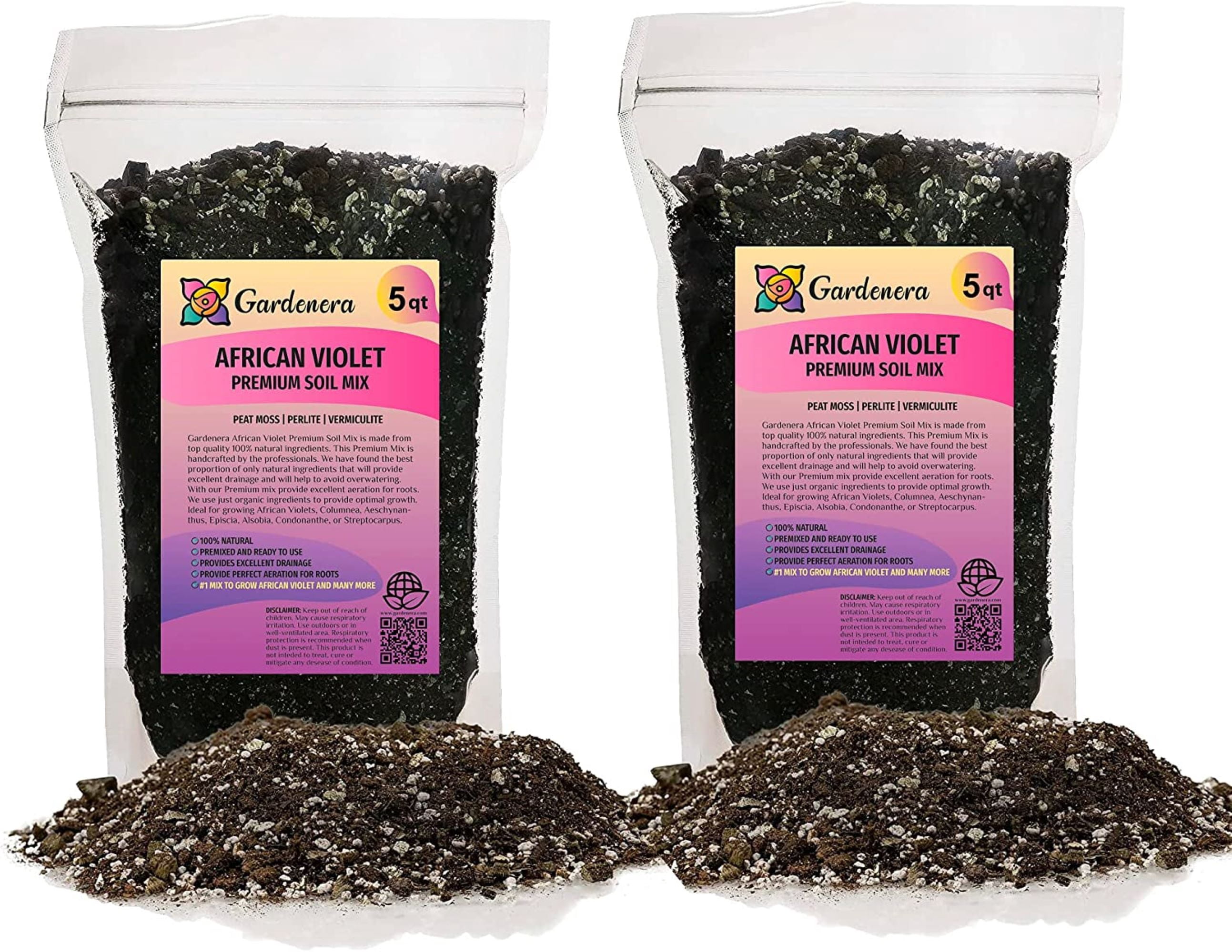 Premium African Violets and Gesneriad Premium Soil Mix by Gardenera ...