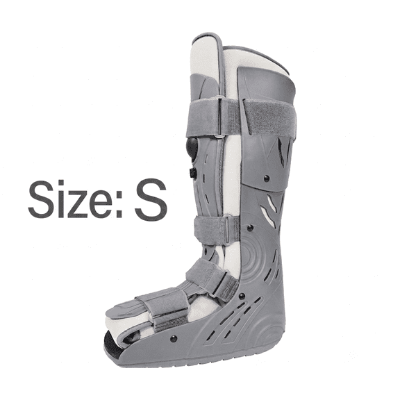 Premium Air Inflatable Walking Boot Dual-Chamber Ankle Orthosis with Rocker Sole, Adjustable Compression, Post-Surgical & Fracture Recovery S