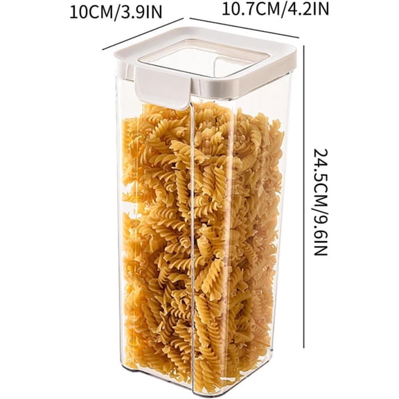 Premium Airtight Food Storage Container Set – Transparent, Stackable Pantry Organizer for Dry Goods & Snacks(1800ml)