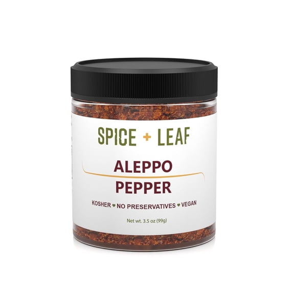 SPICE + LEAF Aleppo Pepper Flakes, Vegan and Kosher Seasoning Blend, 3.5 oz