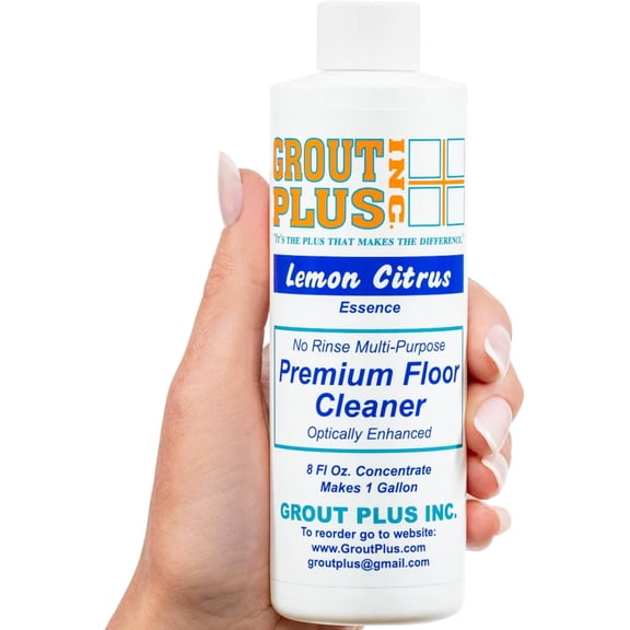 Advanced floor cleaner, all-purpose multi-surface cleaner & optical enhancement brightener, neutral pH, 3x strength, no-rinse - lemon scent, 8 ounces to 1 gallon